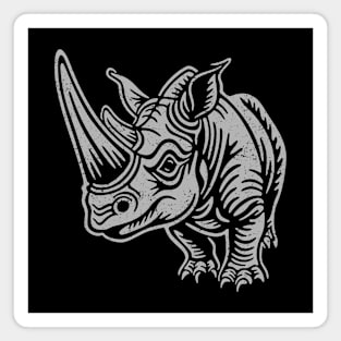 Mighty Rhino distressed Magnet